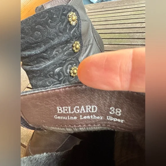 Spring Step L’Artiste Black Ankle Boots leather and embossed suede - Picture 11 of 11